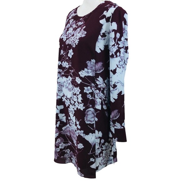 NWT BCBG MaxAzria Ashton Floral Layered Dress Long Sleeve Size M - Picture 5 of 10